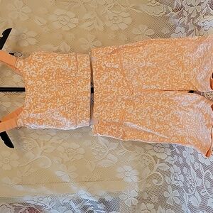 ZELOS Coral and White Patterned Activewear Set